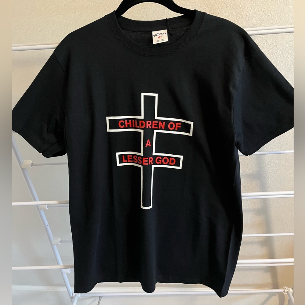 NOAH NYC Iconic Children of a Lesser God tee, black version. NEW WITH TAGS